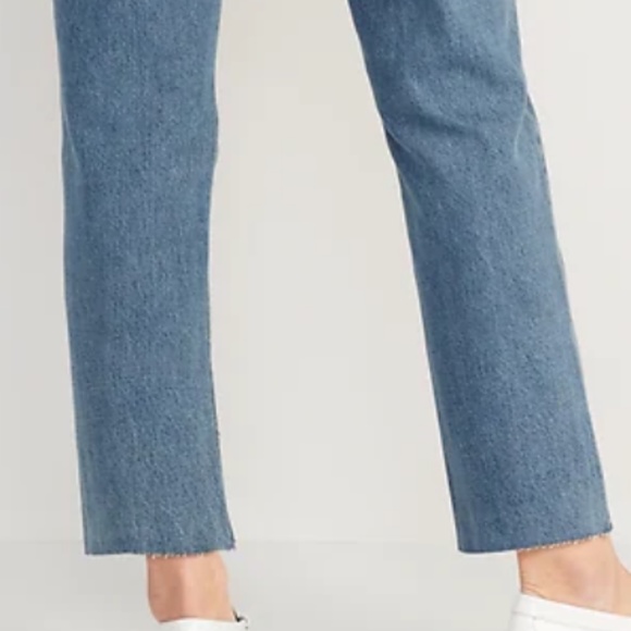 High-Waisted Slouchy Straight Cropped Ripped Jeans - Picture 4 of 6